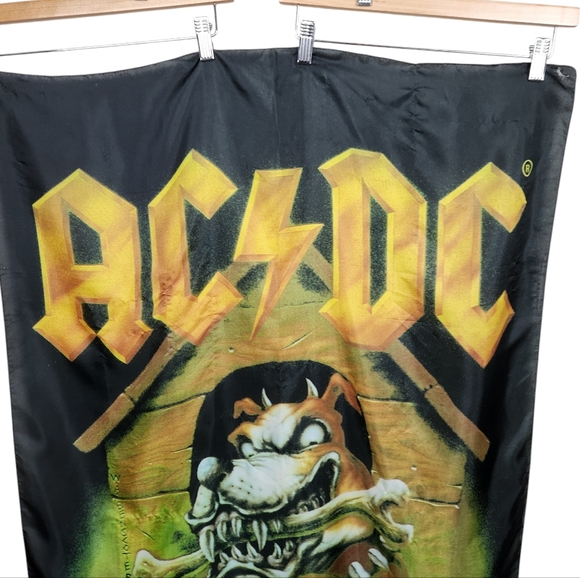 AC/DC Vintage 1995 Givin The Dog A Bone Flag Banner Hard Rock and Roll - Picture 2 of 11